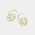 Monstera Leaf Post Hoop Earrings - Gold